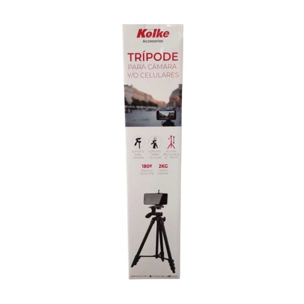 TRIPODE PARA CÁMARAS & CELULARES KOLKE 1.35M