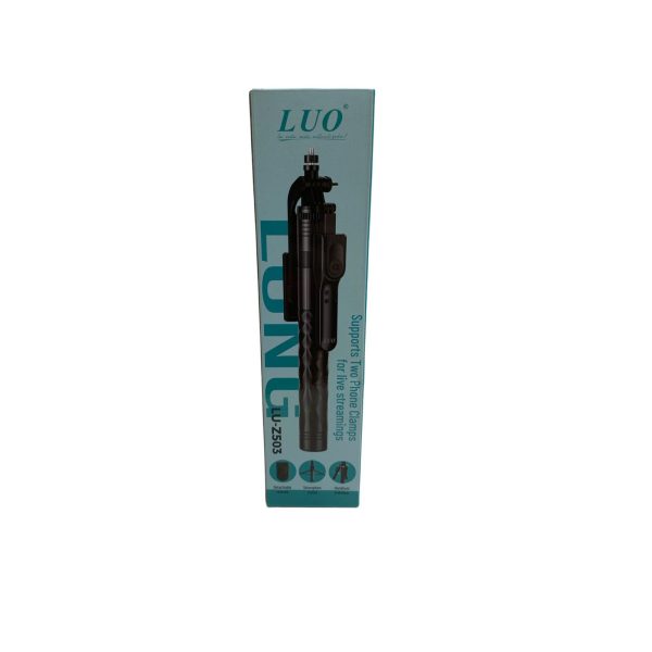 TRIPODE & SELFIE STICK CON CONTROL BLUETOOTH LUO 1.75M - Imagen 3