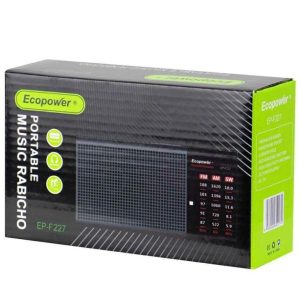 RADIO PORTÁTIL ECOPOWER AM FM SW RECARGABLE