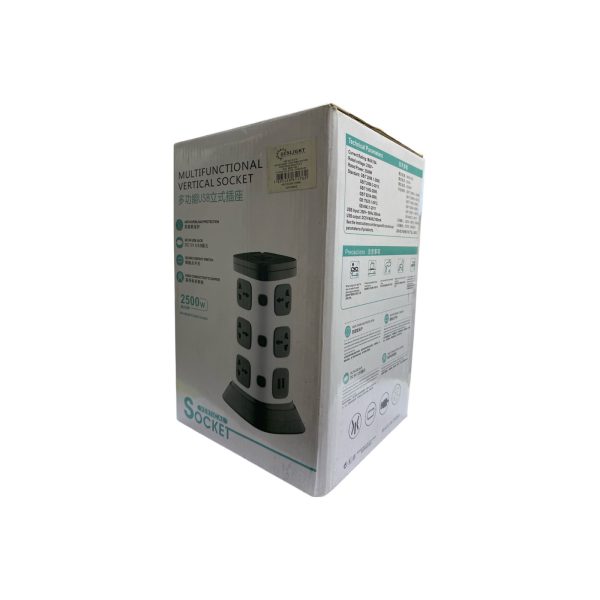 TORRE DE ENCHUFES VERTICAL CON PUERTOS USB